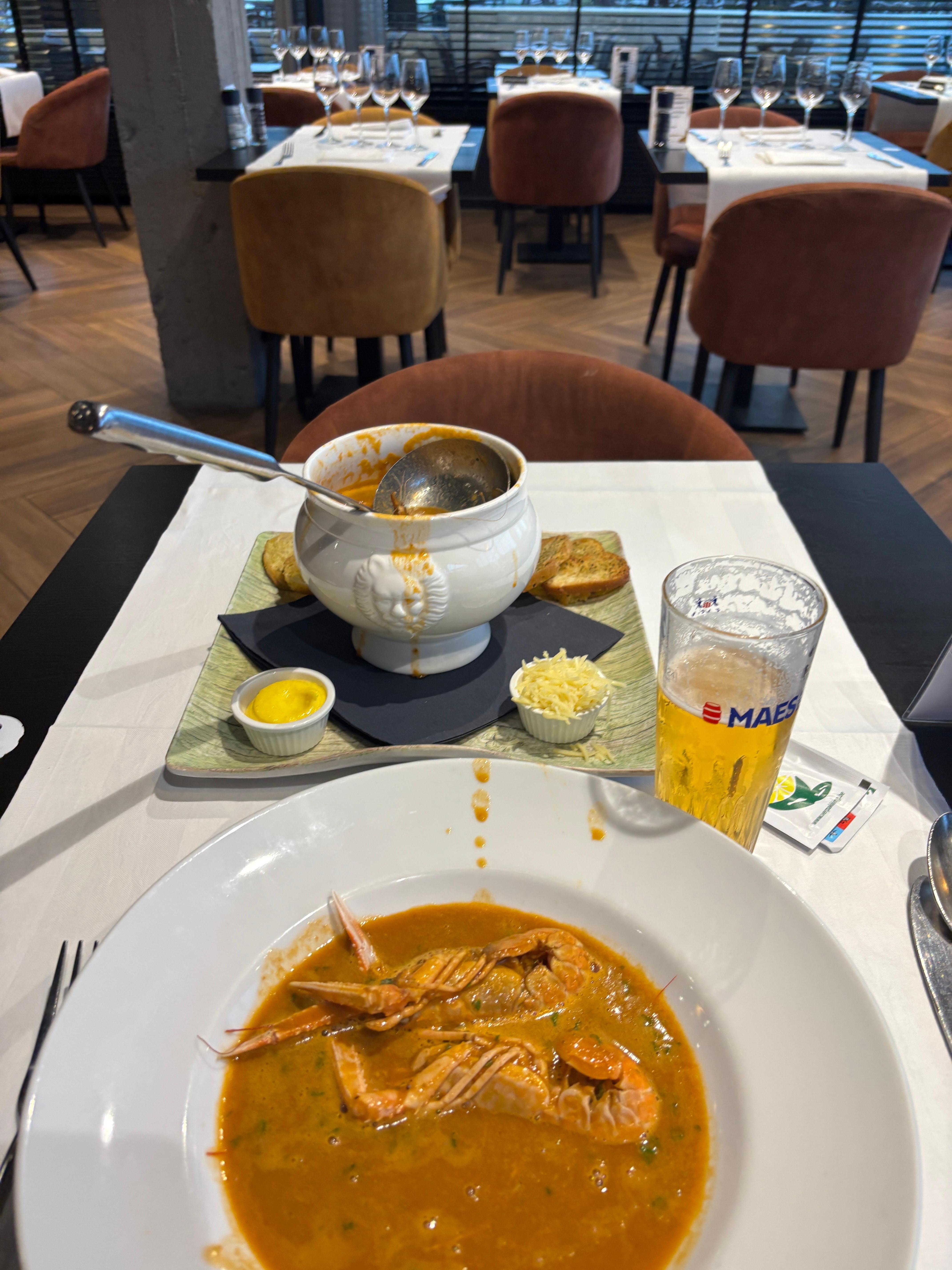 Vissoep is een aanrader 