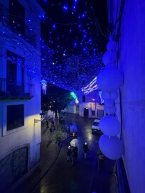 View from room during festival of lights