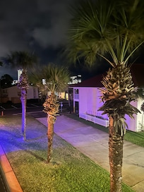 Night view of deck