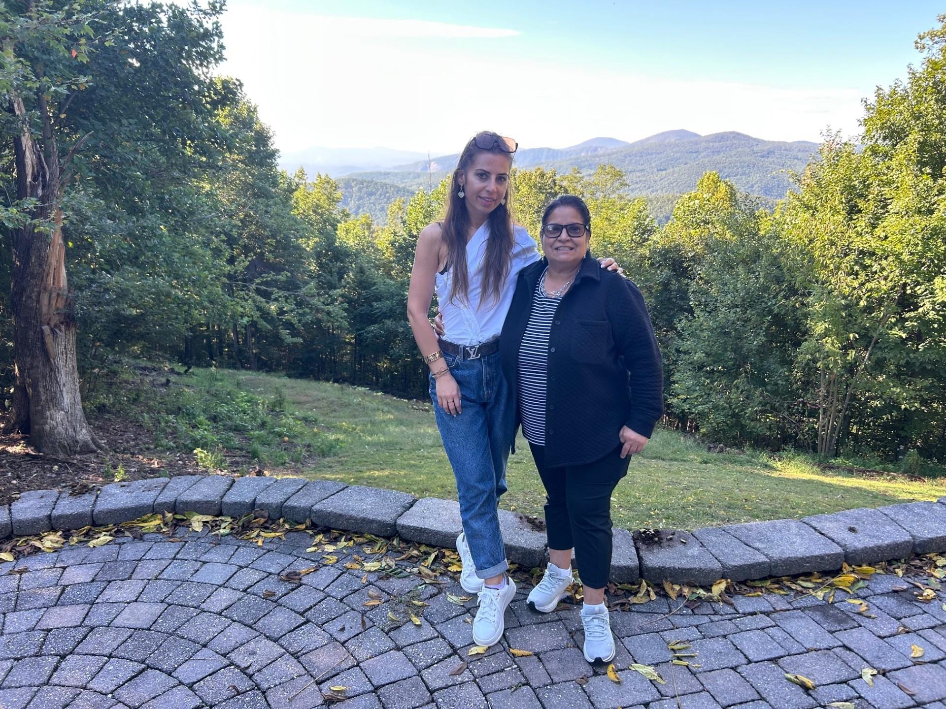 The view looking south on the patio.