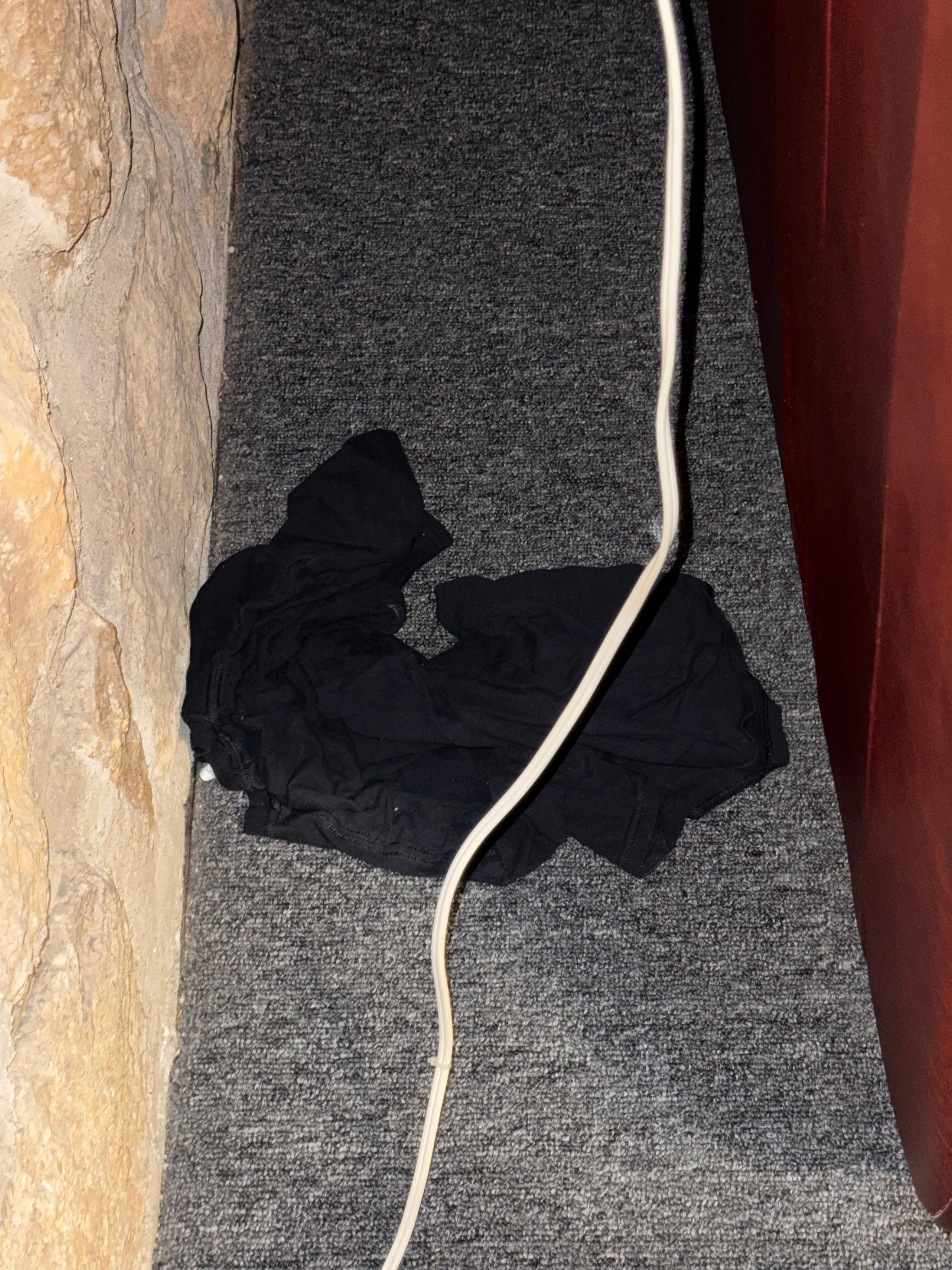 Just one of the pieces of dirty clothing found