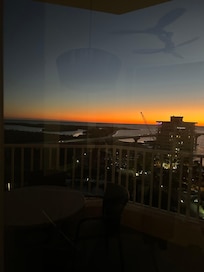 Evening sky from the balcony.