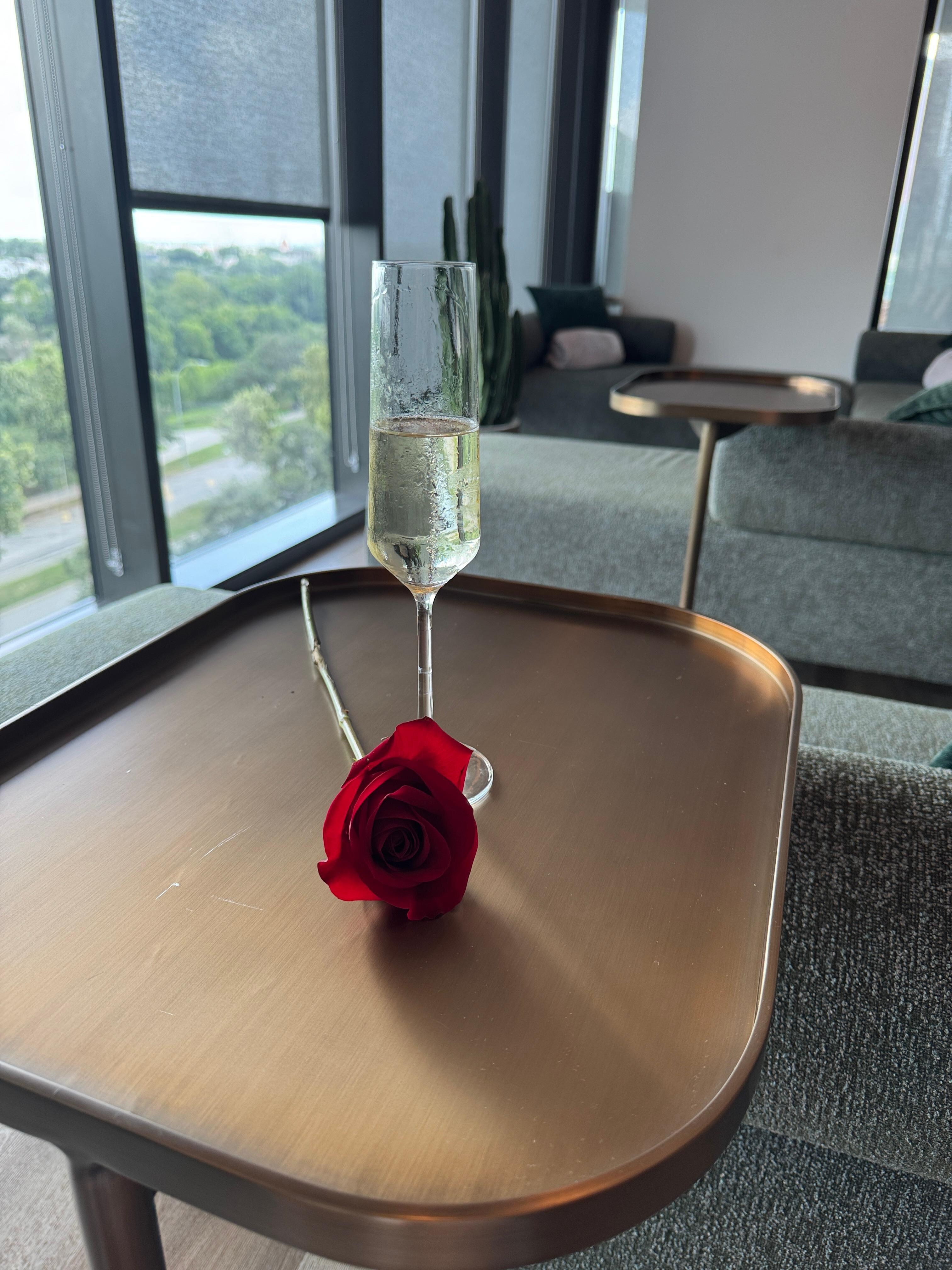 Champs and a rose for my birthday!