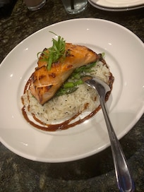 Salmon dish from Blaze Bar & Grill located within the casino section of the hotel.
Delicious and enjoyed every bite.