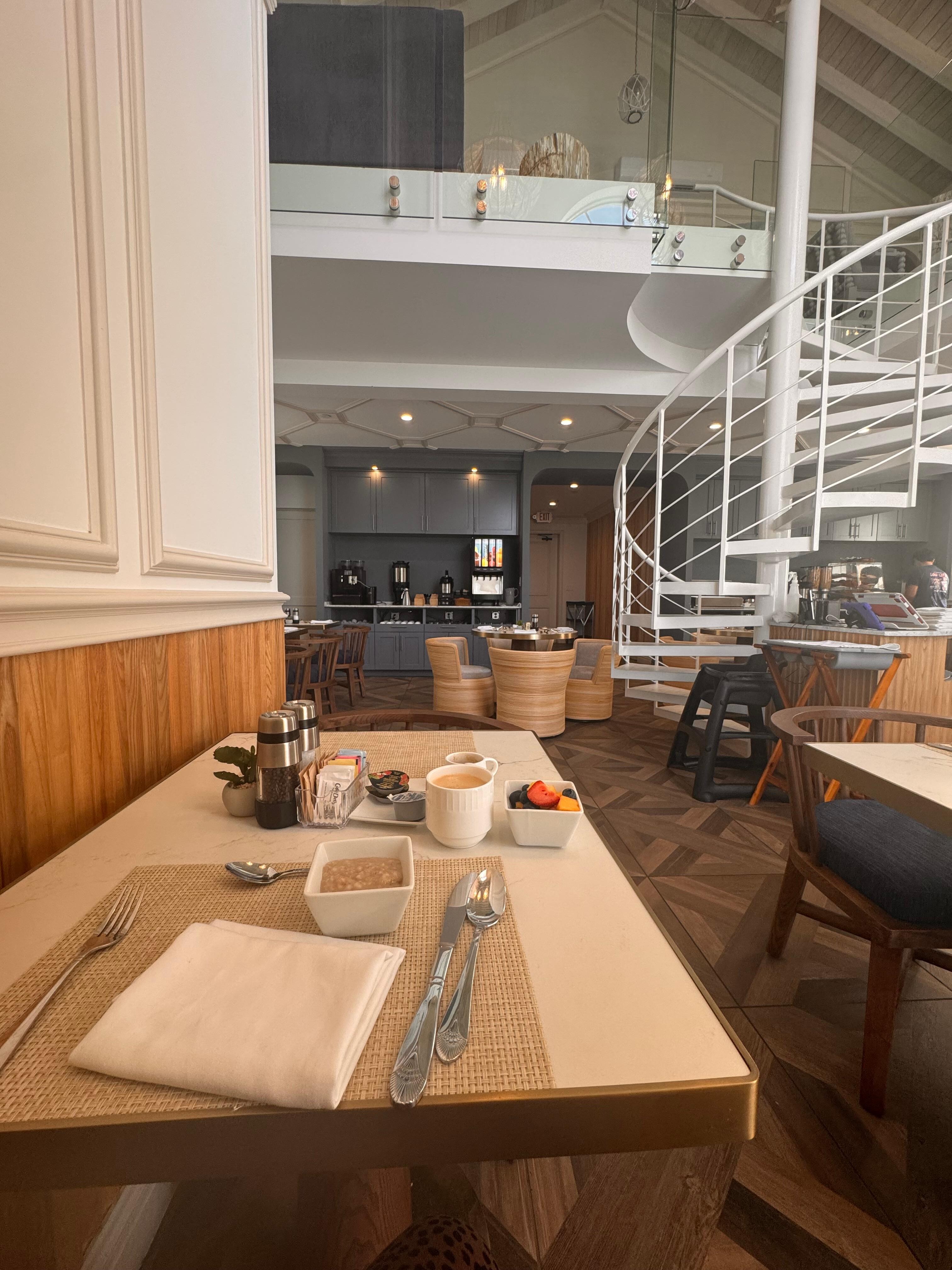 This was where breakfast was served on the 4th floor 