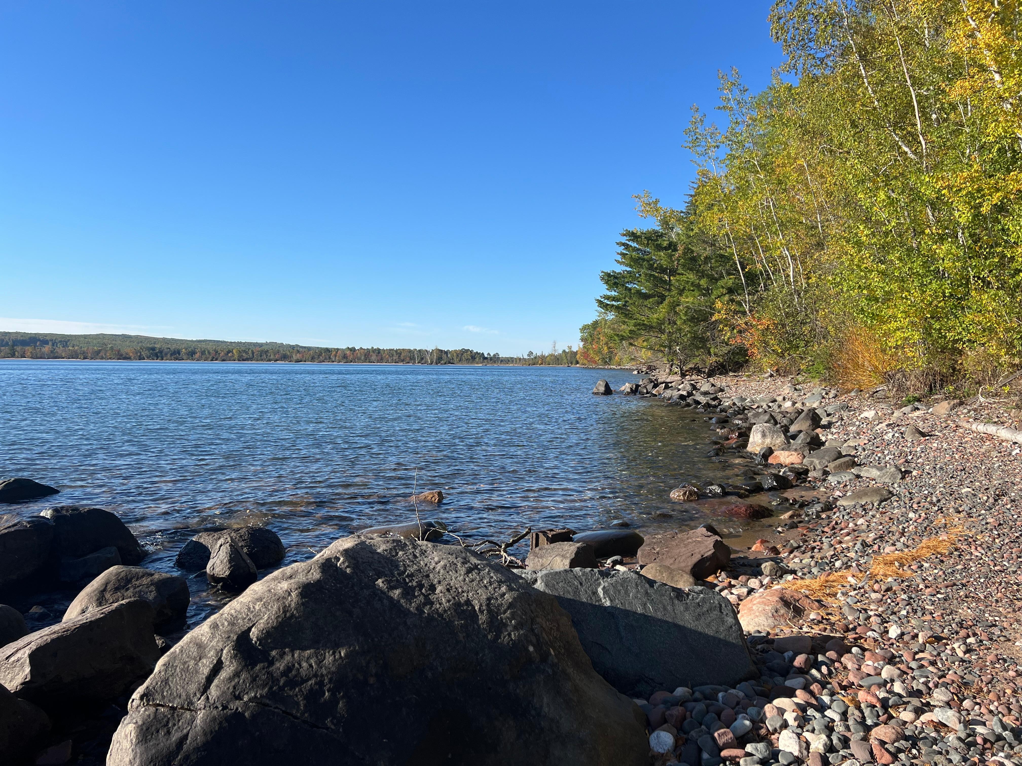 Looking to the south east from the shoreline.