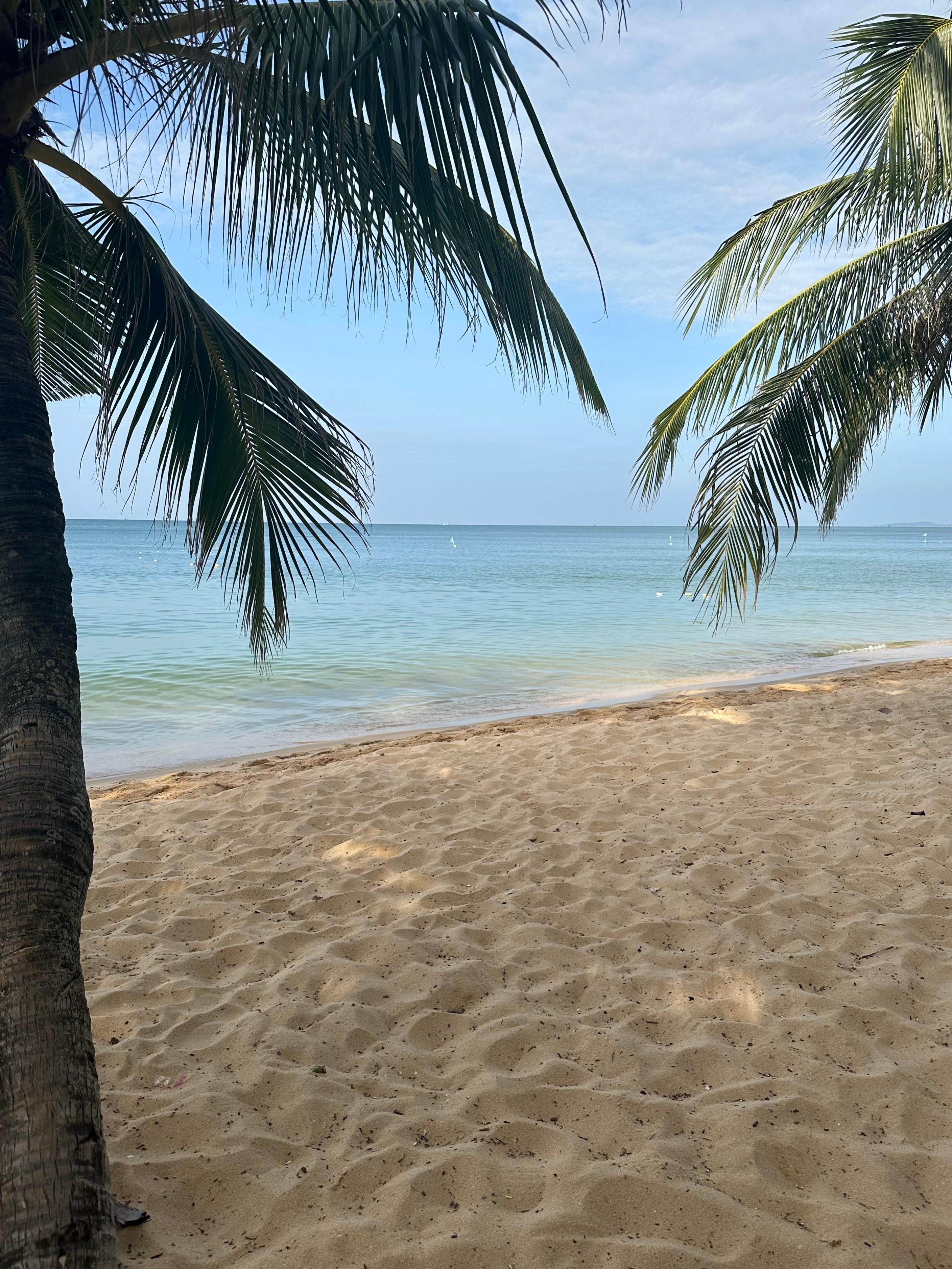 Stranden nedanför, en bit söderut.