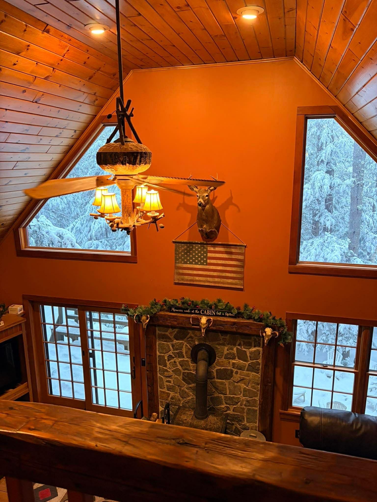 View from Lucy outside upstairs bedroom, which had a full bath.