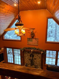 View from Lucy outside upstairs bedroom, which had a full bath.