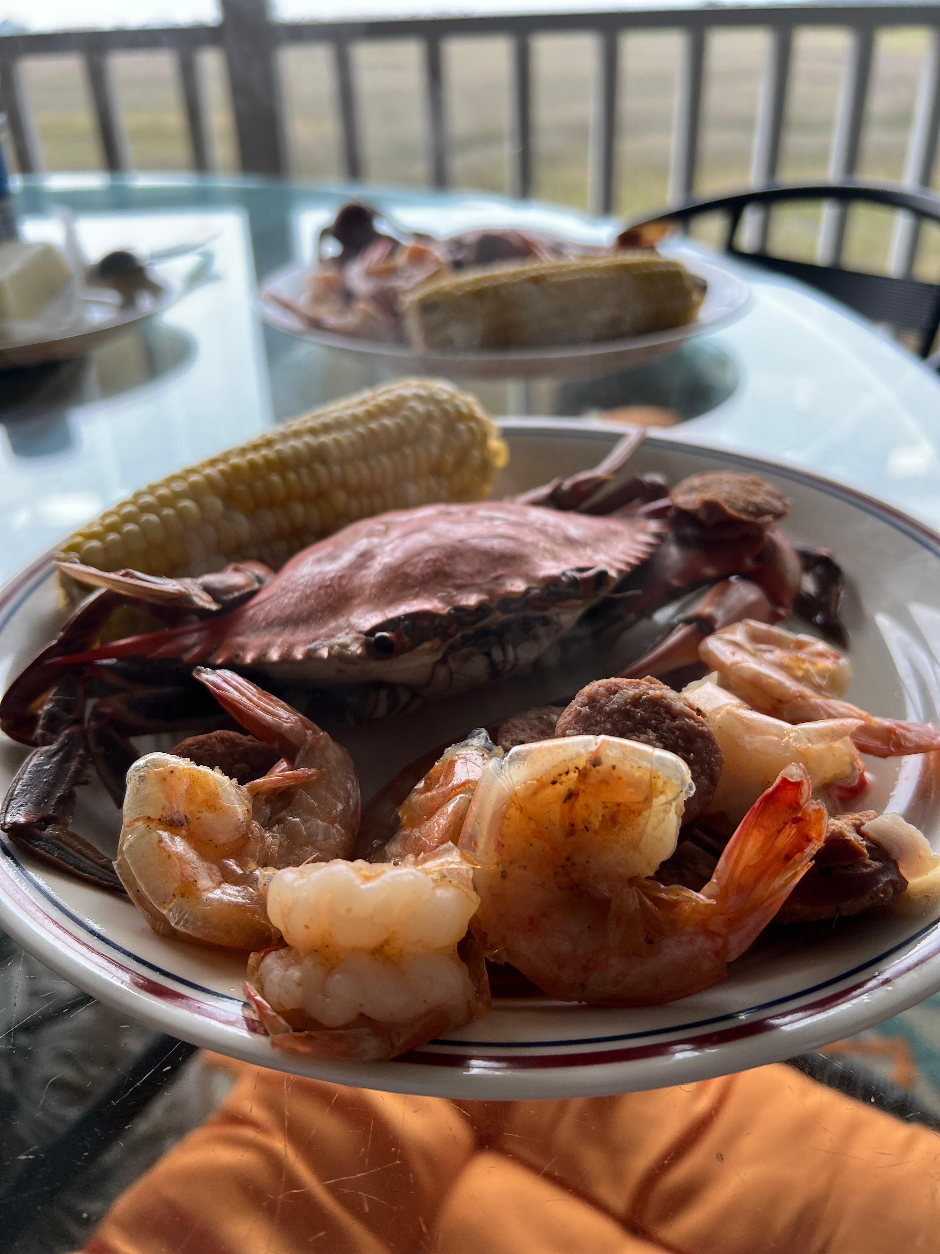 Dinner on the deck Easter Sunday 