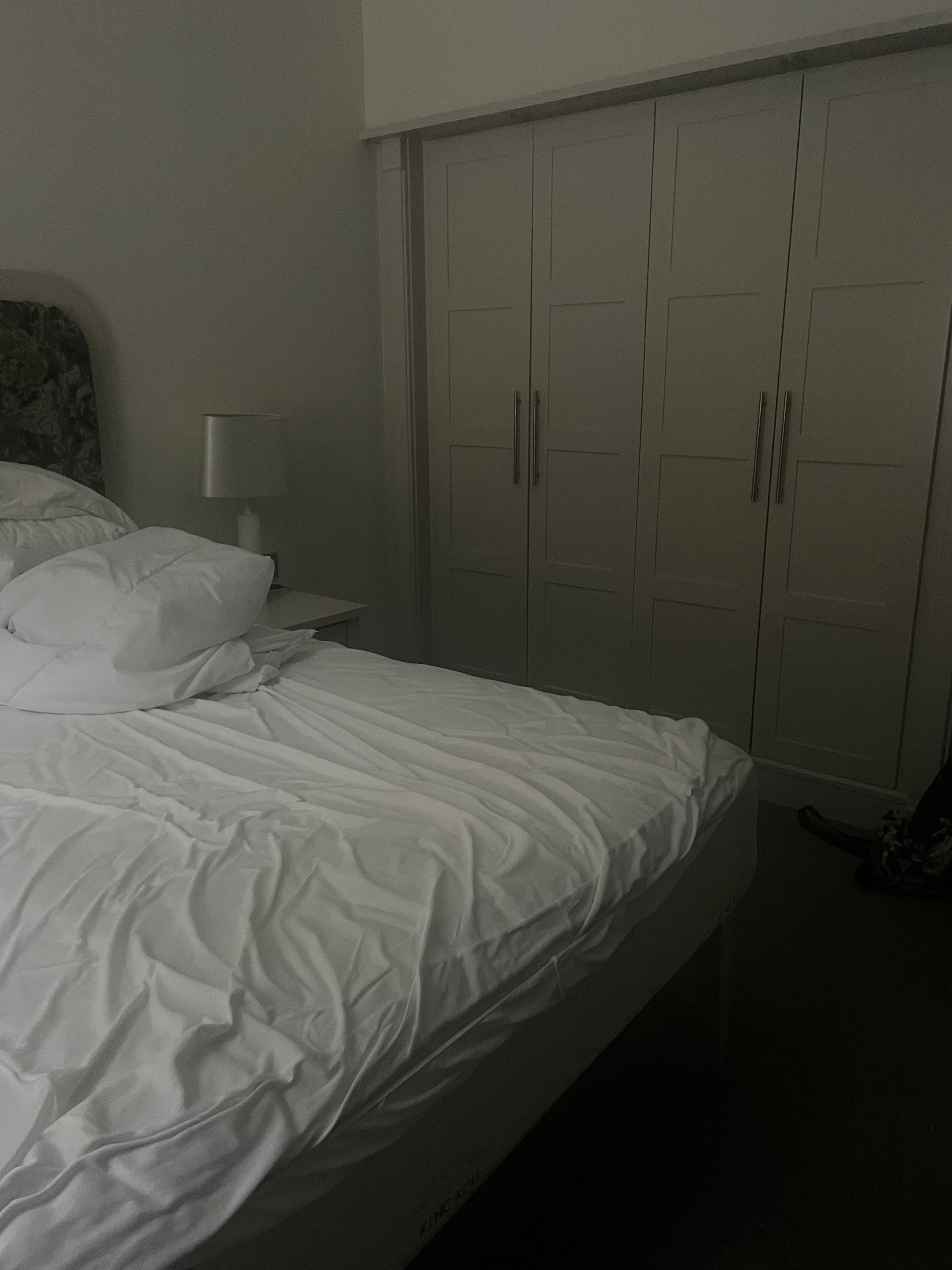 Room dark without lights on. 