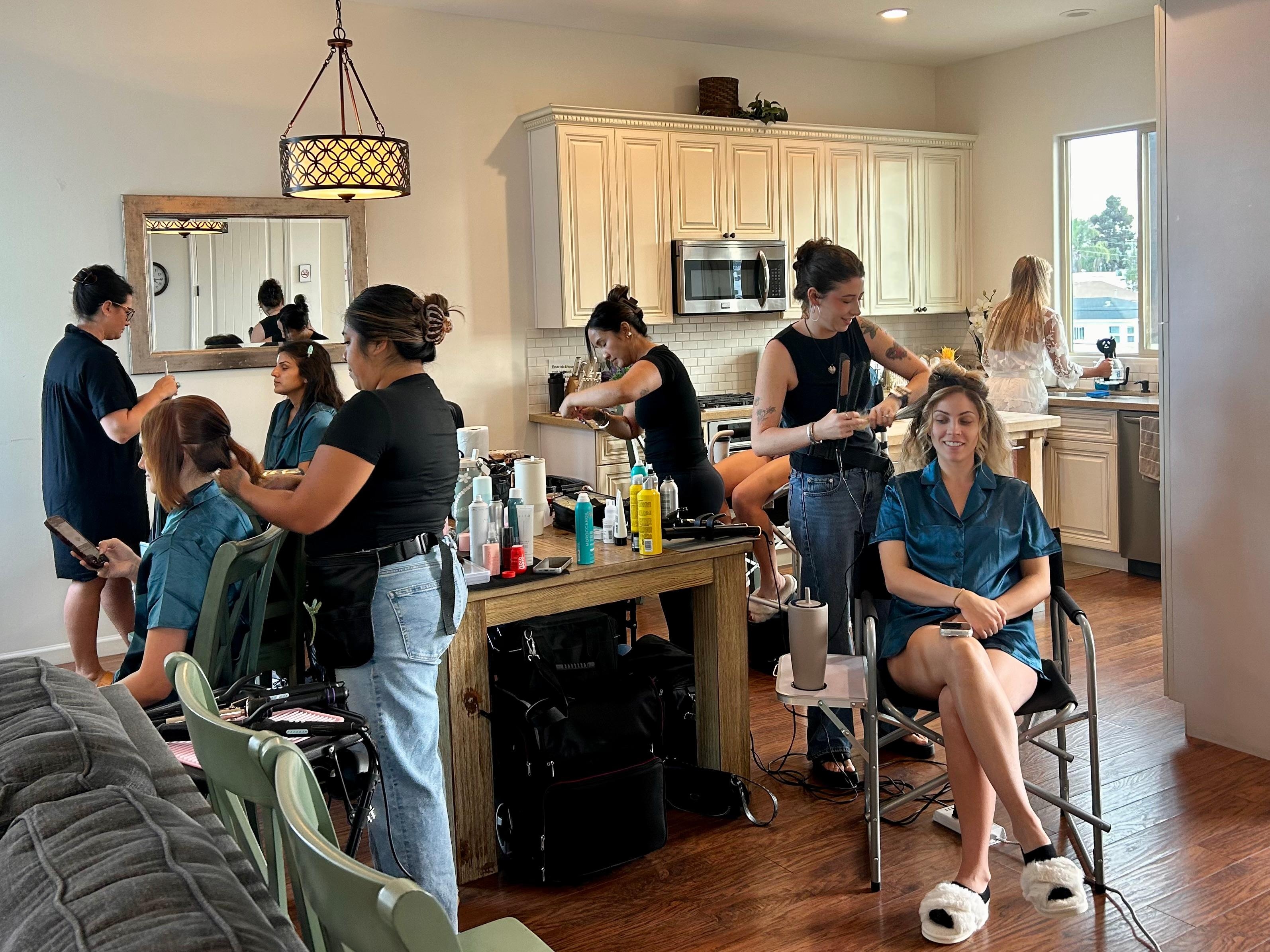 Hair & Make-up wedding day morning 7-12p