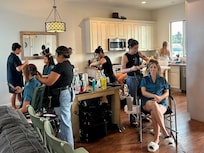 Hair & Make-up wedding day morning 7-12p