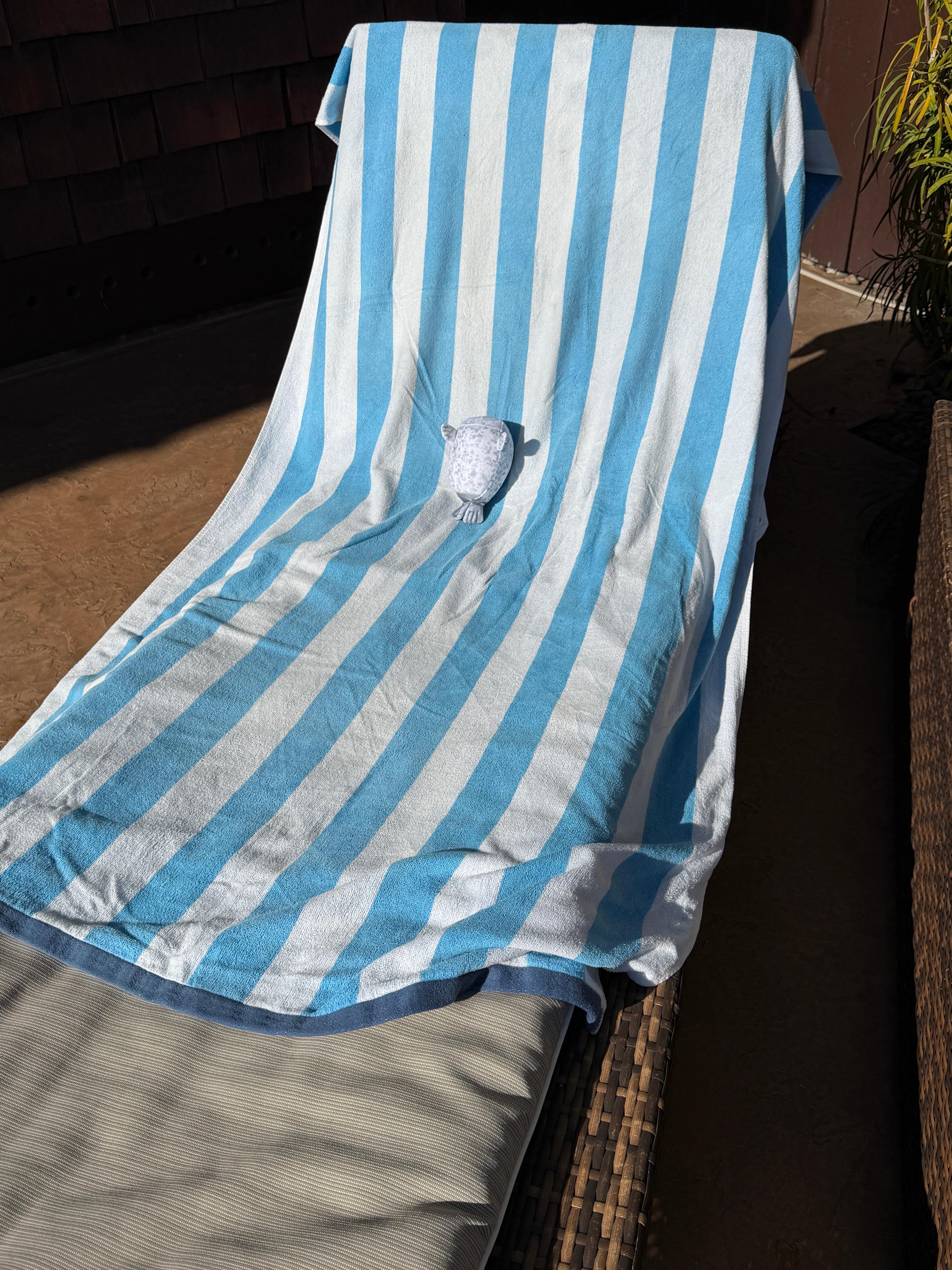 Seal enjoying lounge chair 