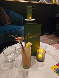 Soujorn Bar (attached to the Davis), grab a drink before your movie at the Davis.