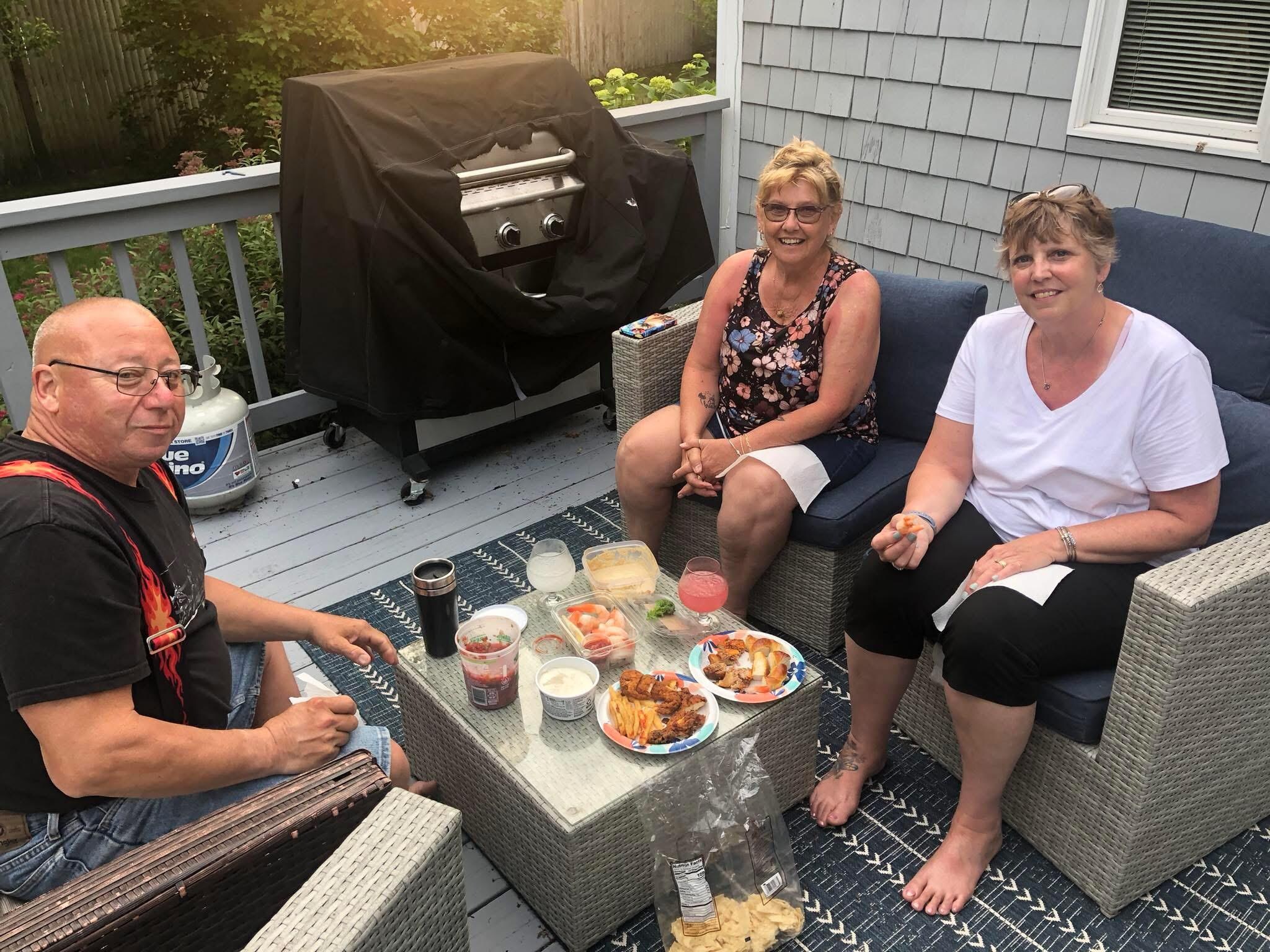 Dinner on the back deck!