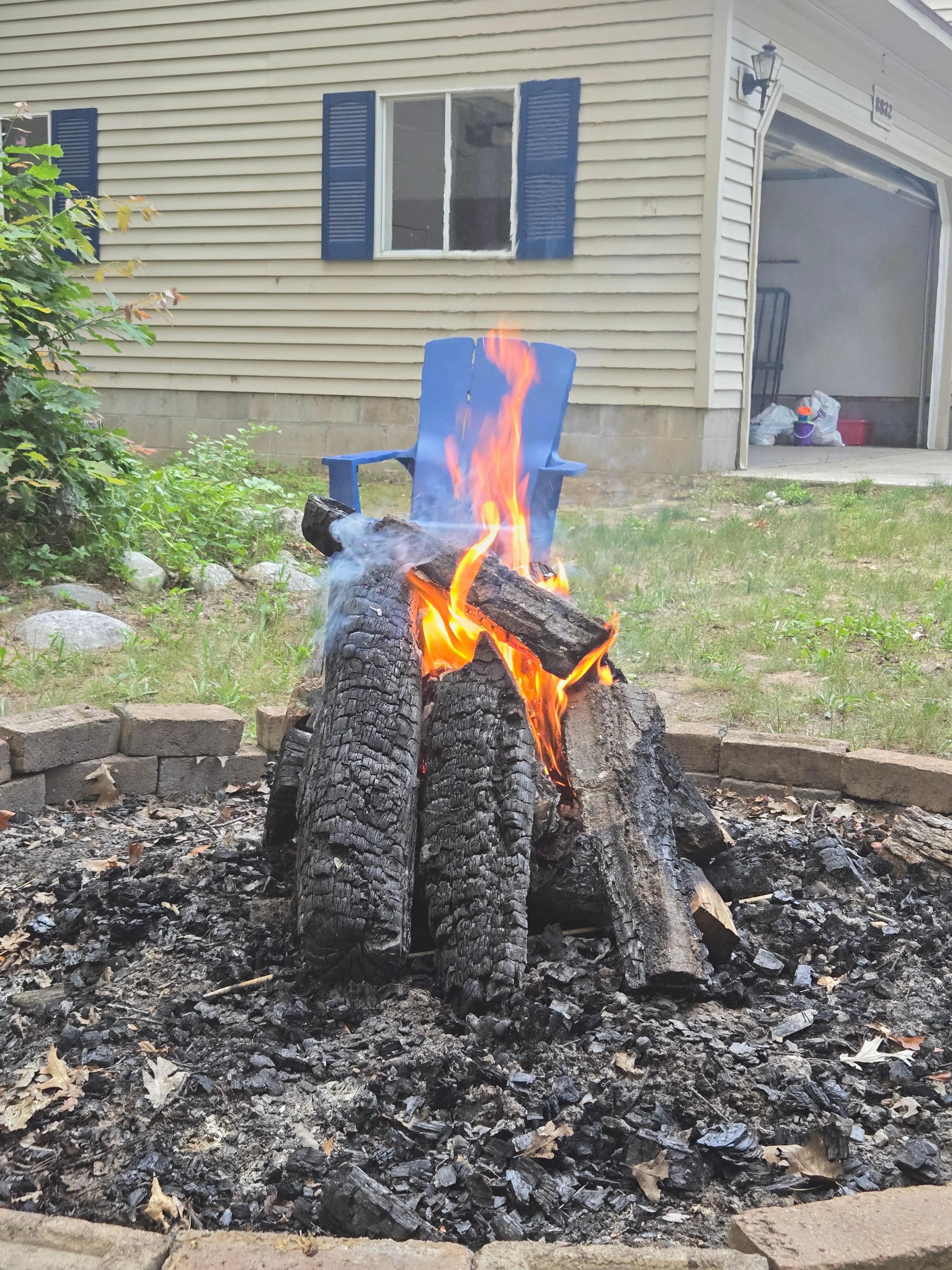 Plenty of space for a cozy fire and s'mores!