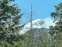 Thru the window.
Mt Rainier.