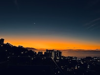 Pool view and moon/stars/sunrise views.