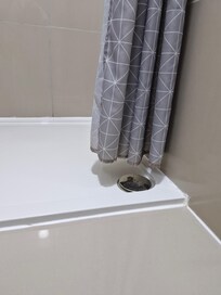 Short shower curtain