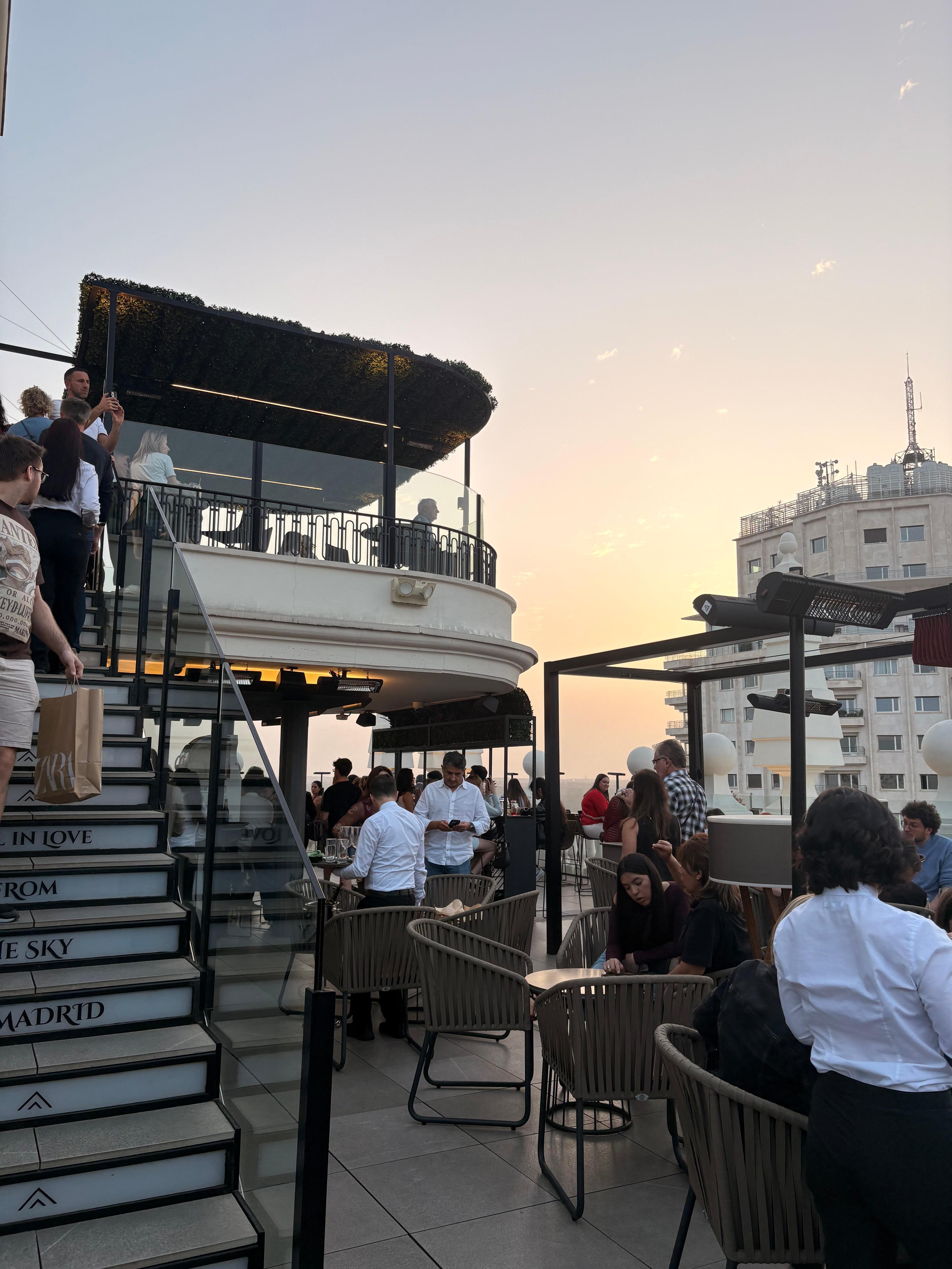 A rooftop bar