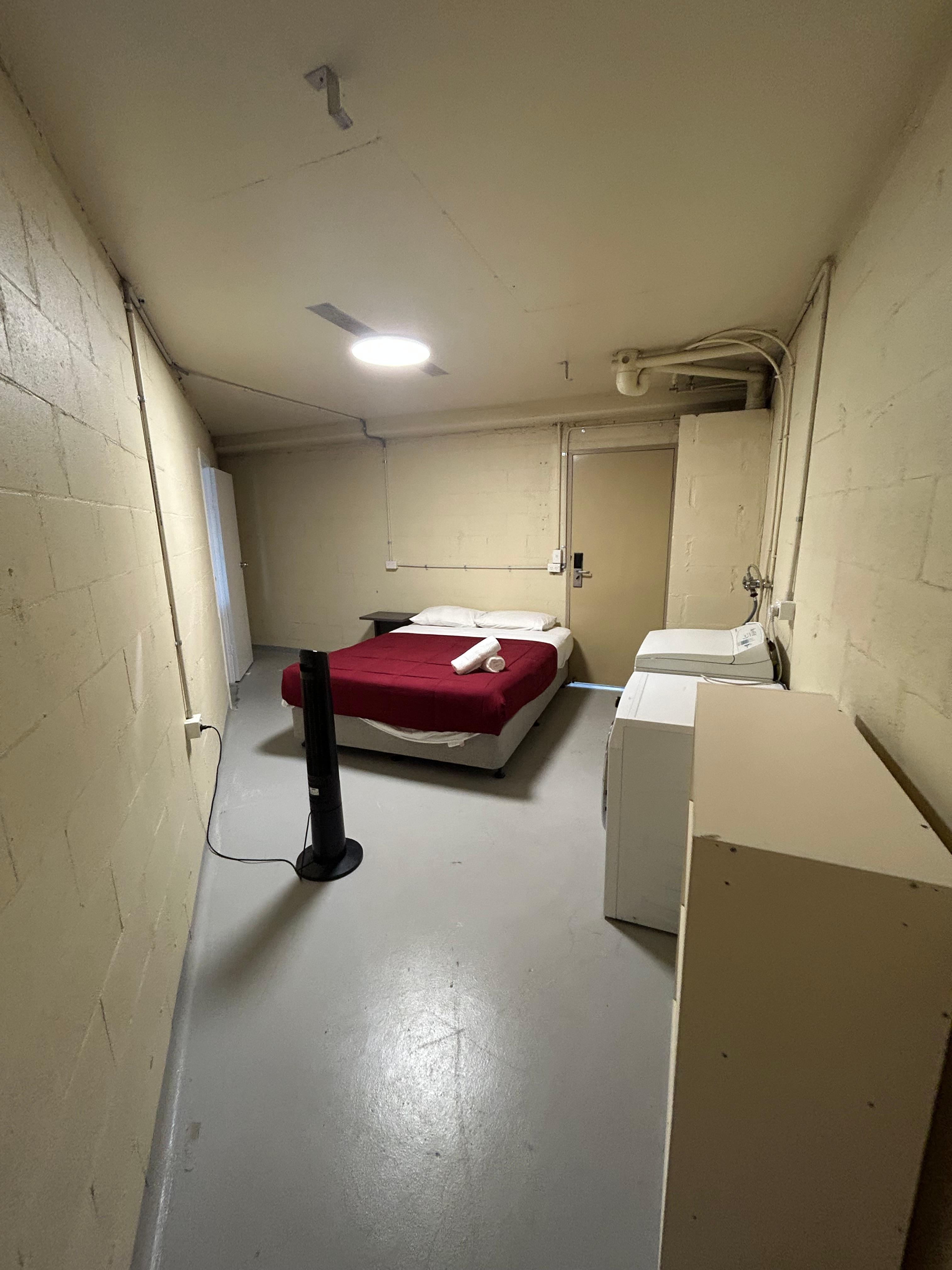 No windows or tea making facilities.