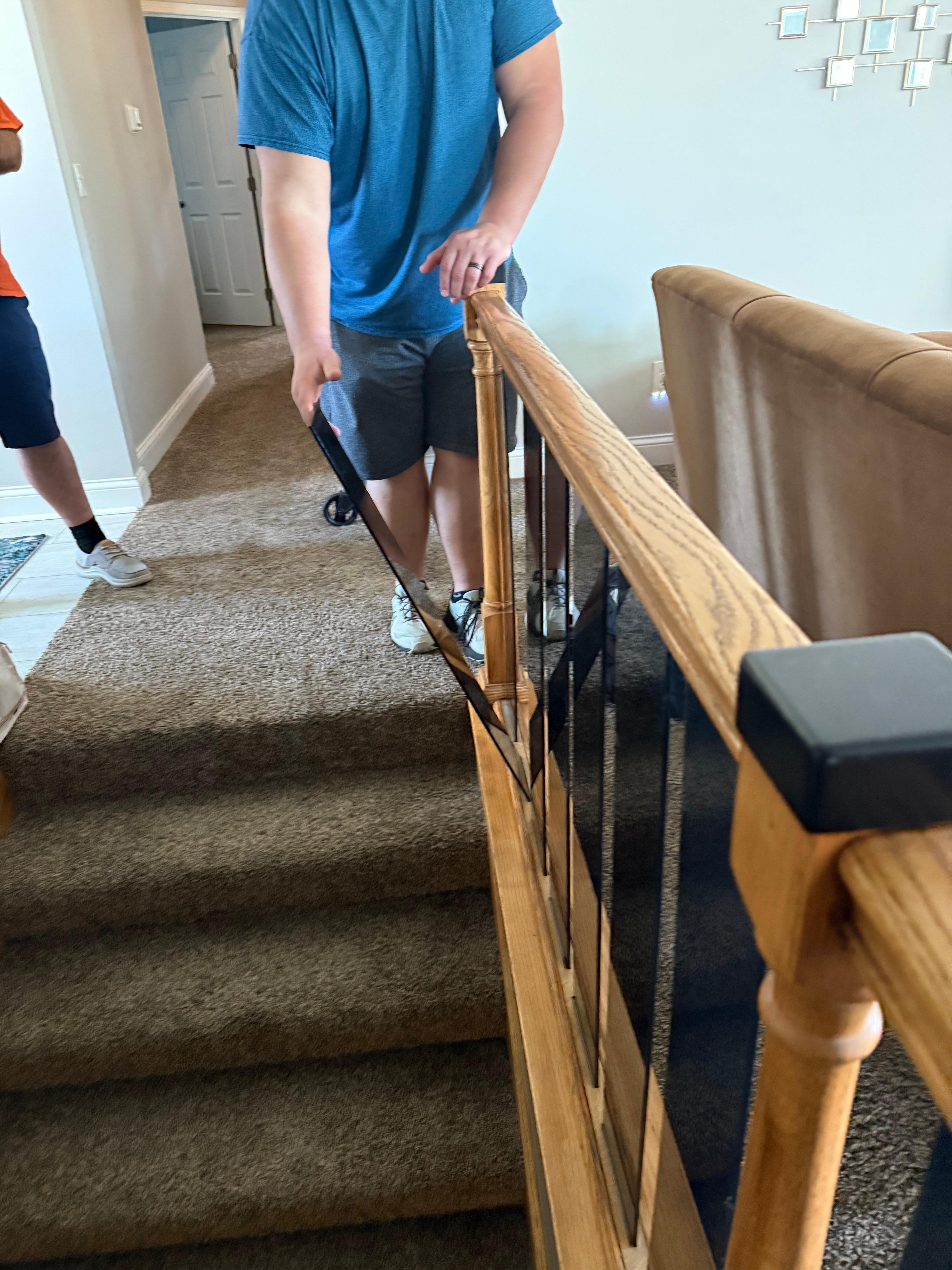 Plastic railings pop off if pressure applied by child.