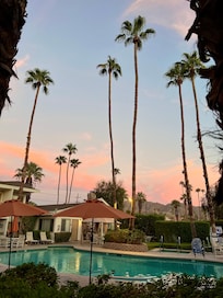 Pool at sunset