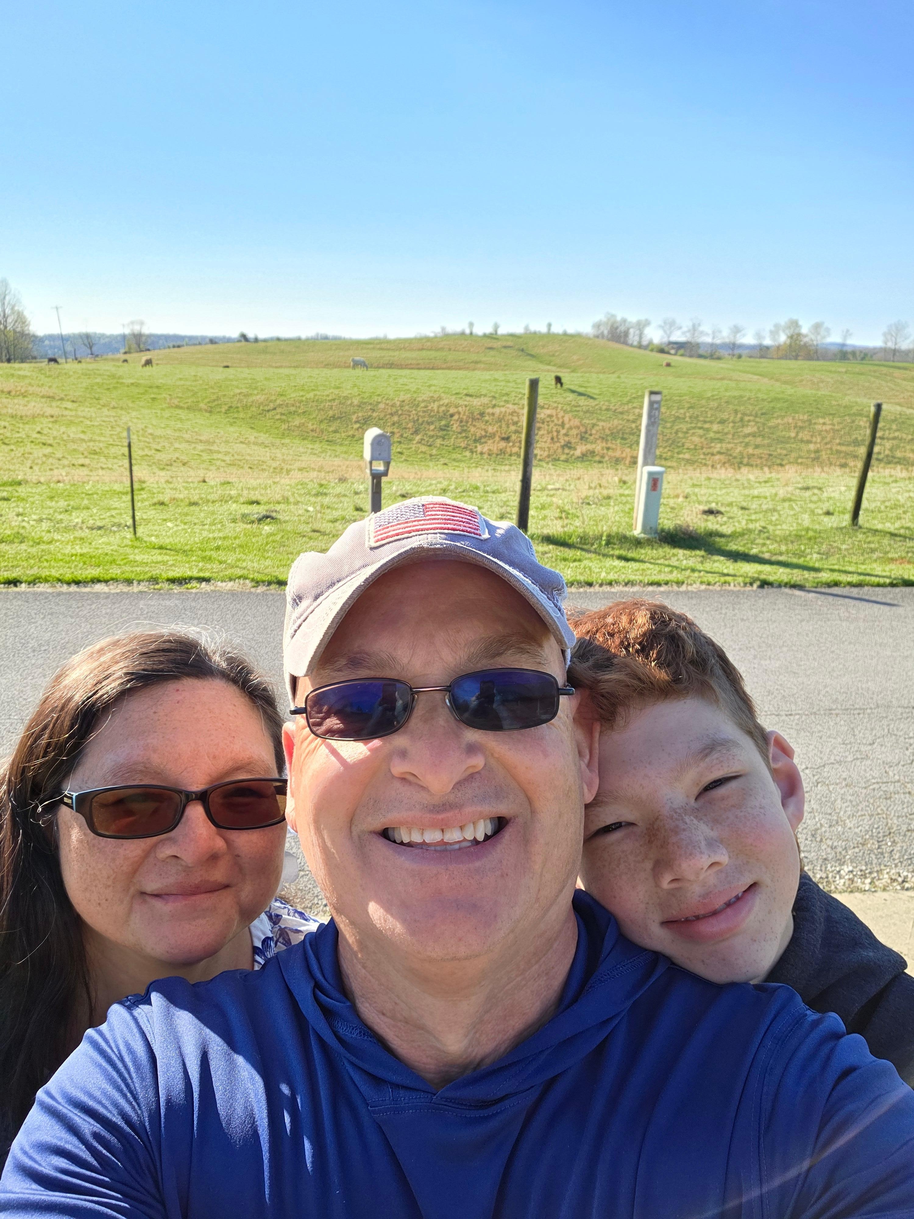 Pasture in front of the cabin 