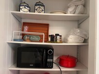 Kitchen stuff in bedroom