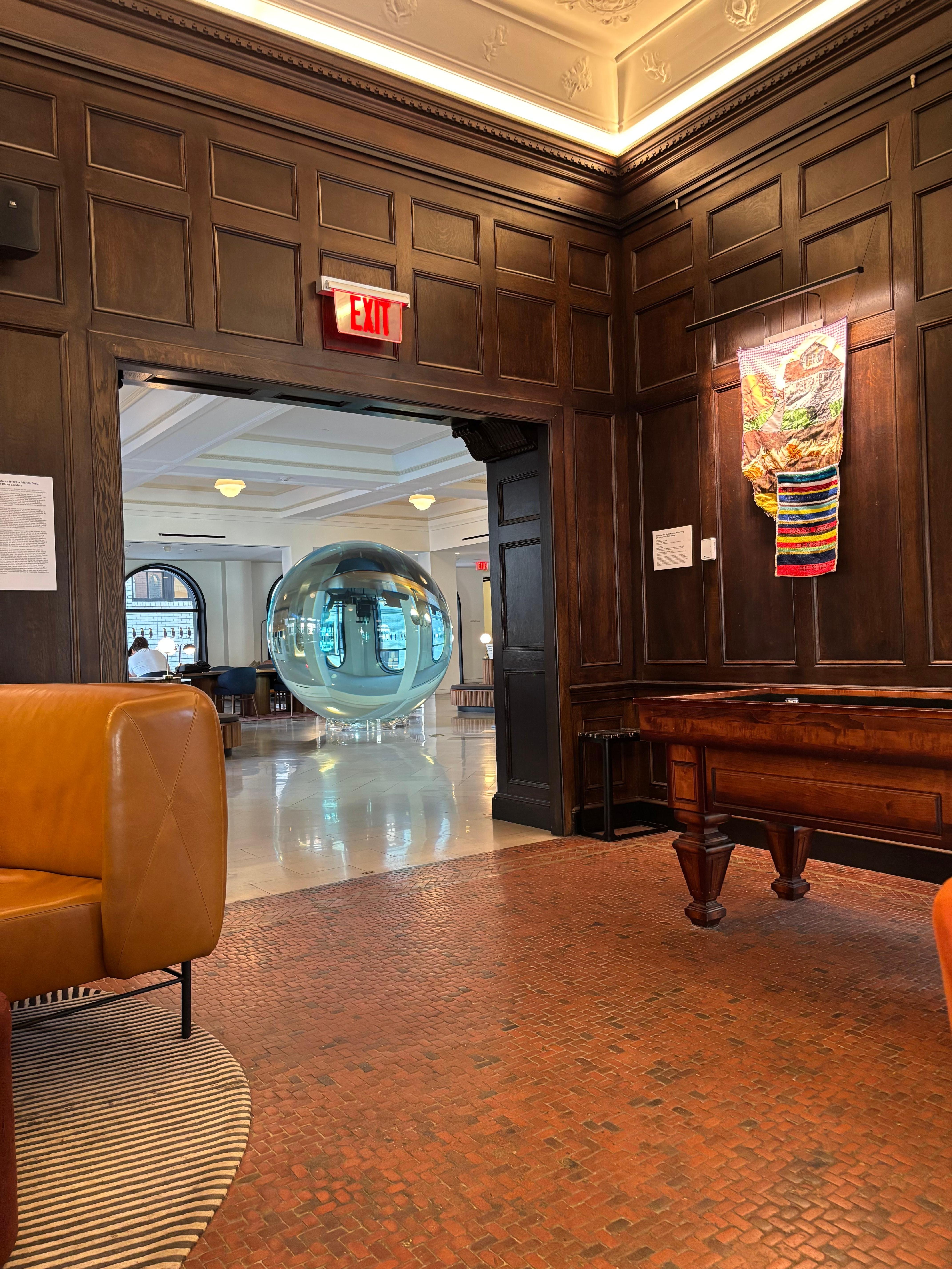 View of lobby from parlor