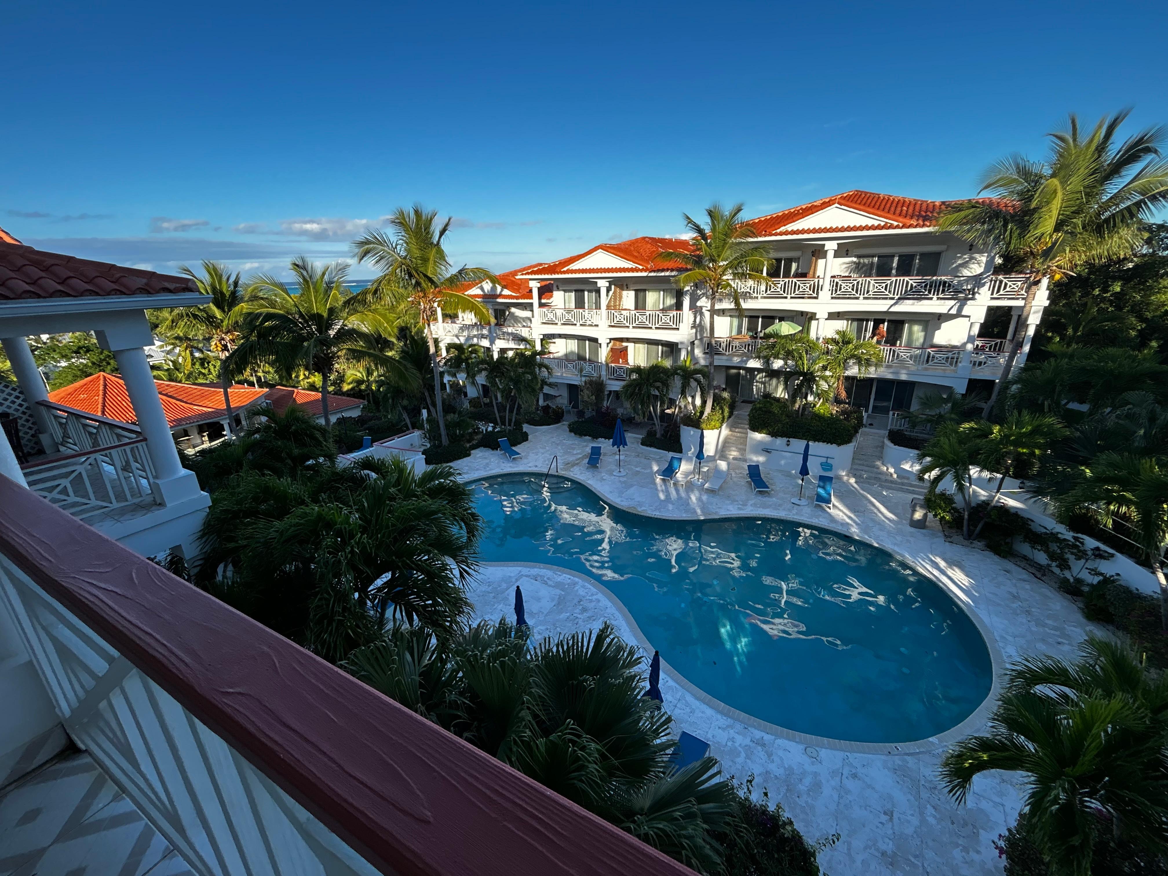 Afternoon view from the balcony. 