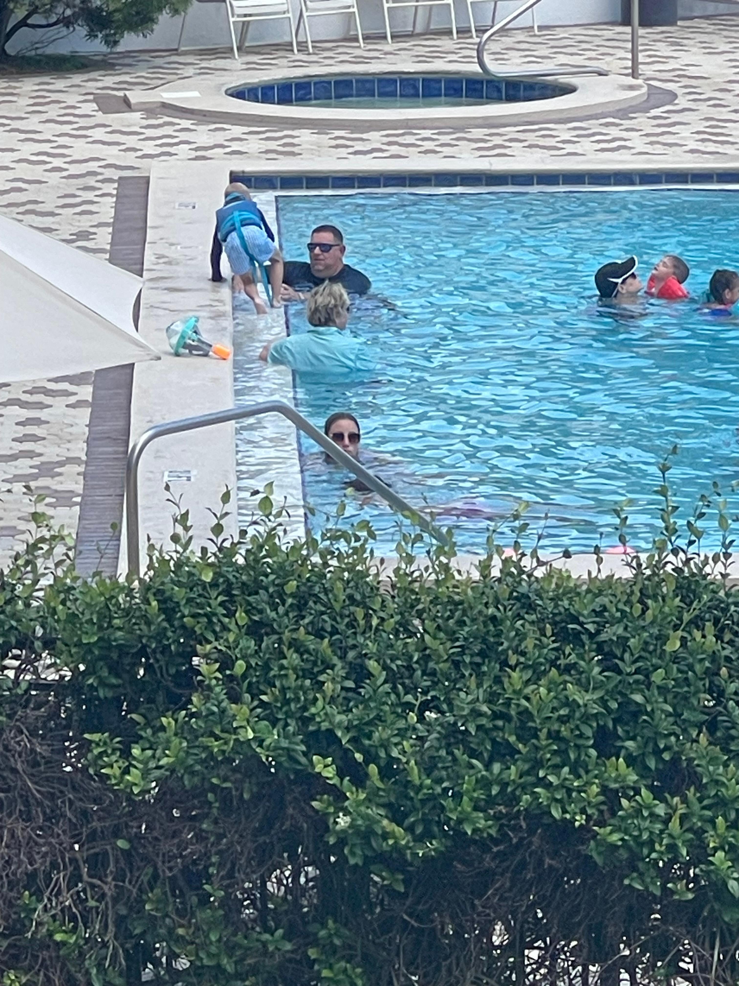 View from condo to  pool.