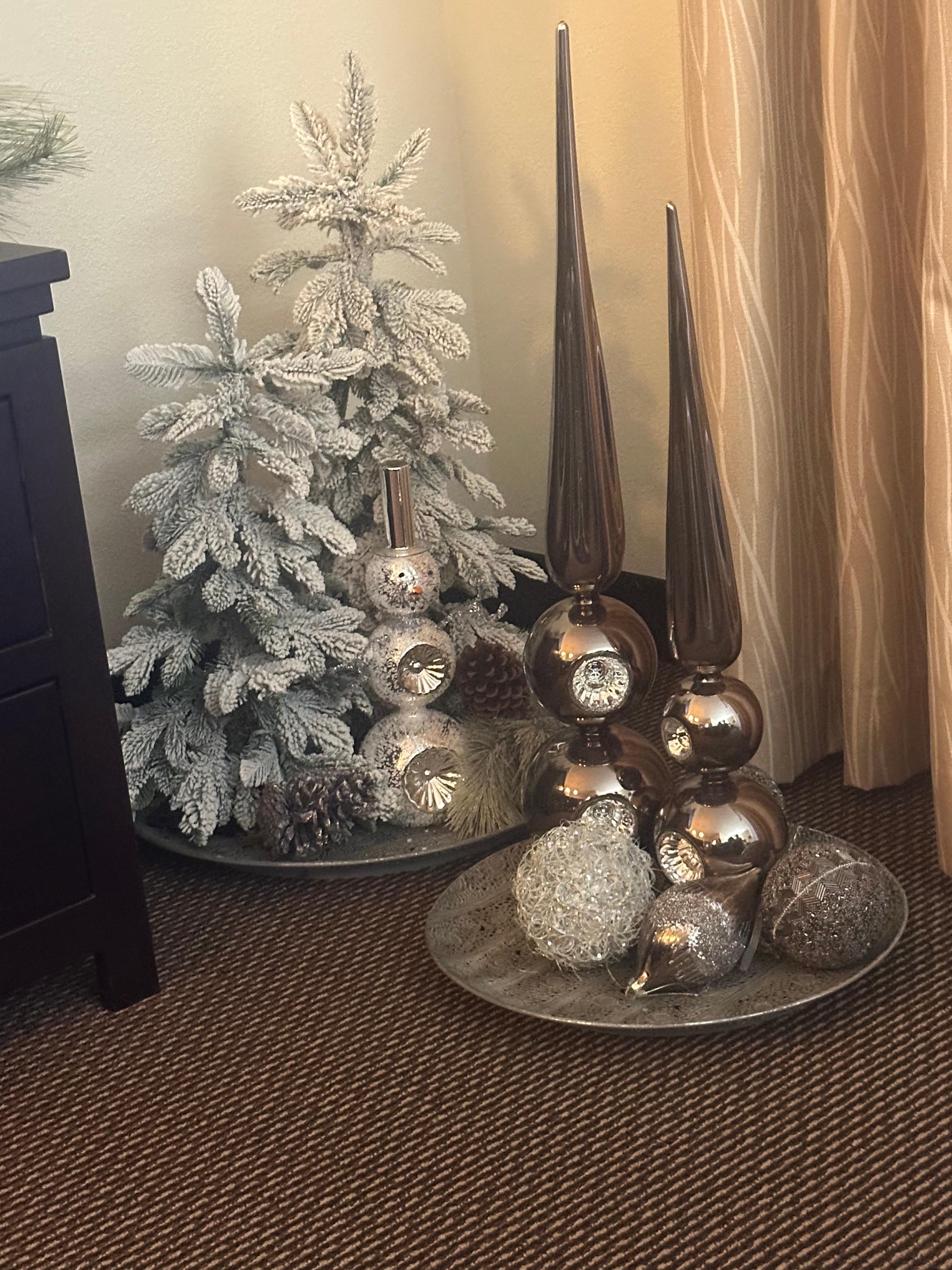 Room was decorated for Christmas!  