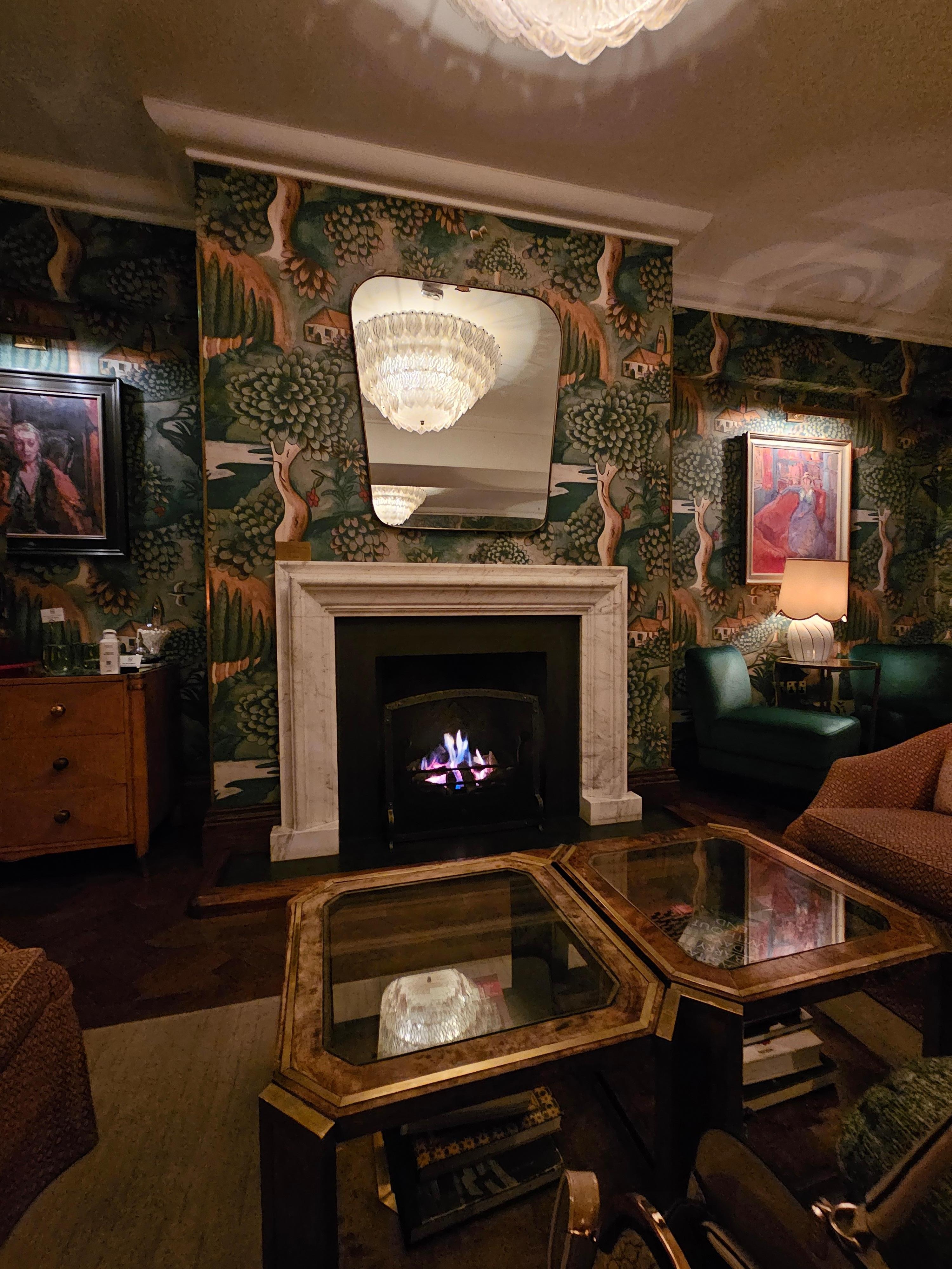 Lovely log fire in lounge 