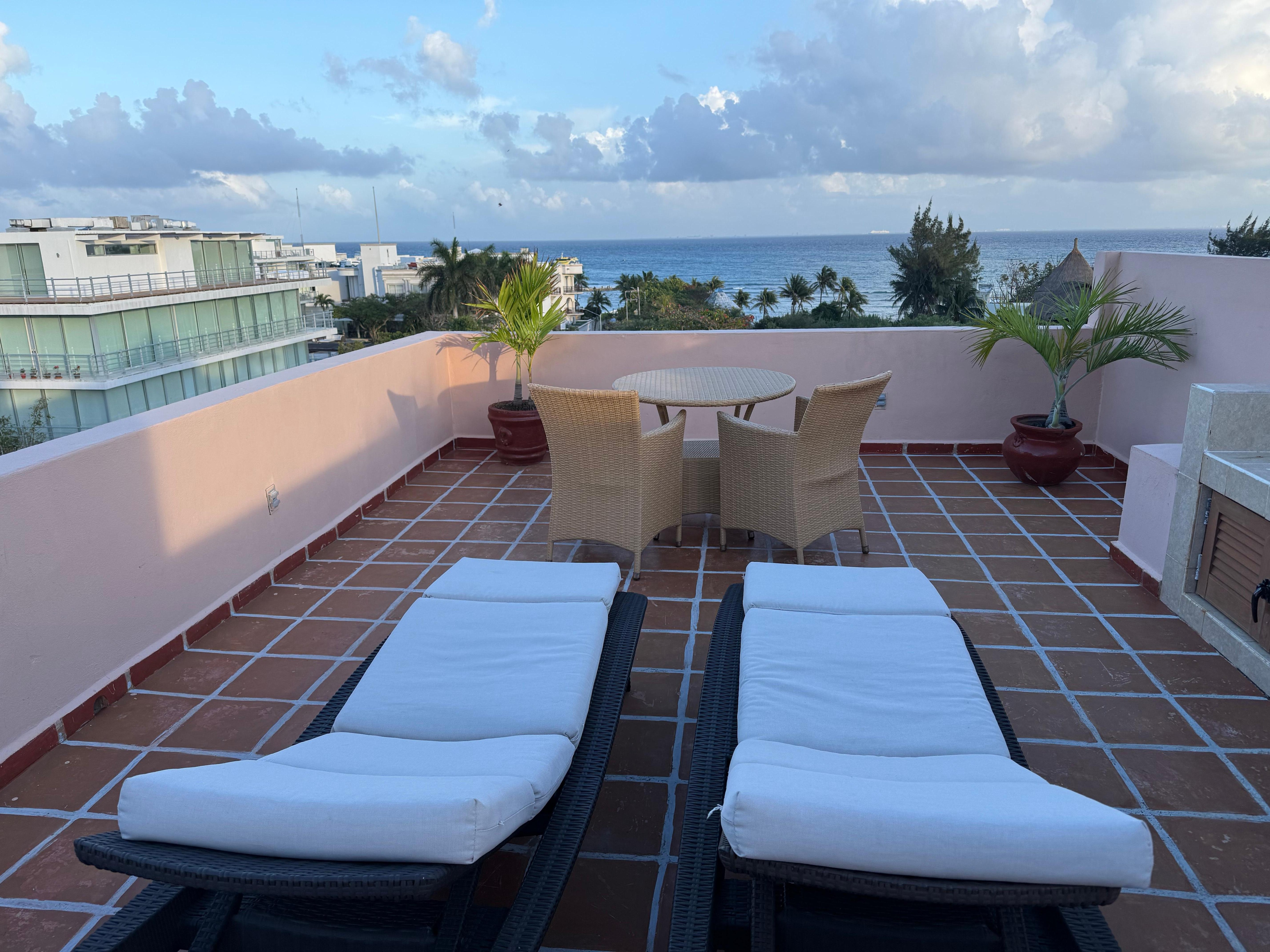 Patio was lovely in the late afternoon