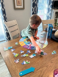 More than enough table space for completing puzzles