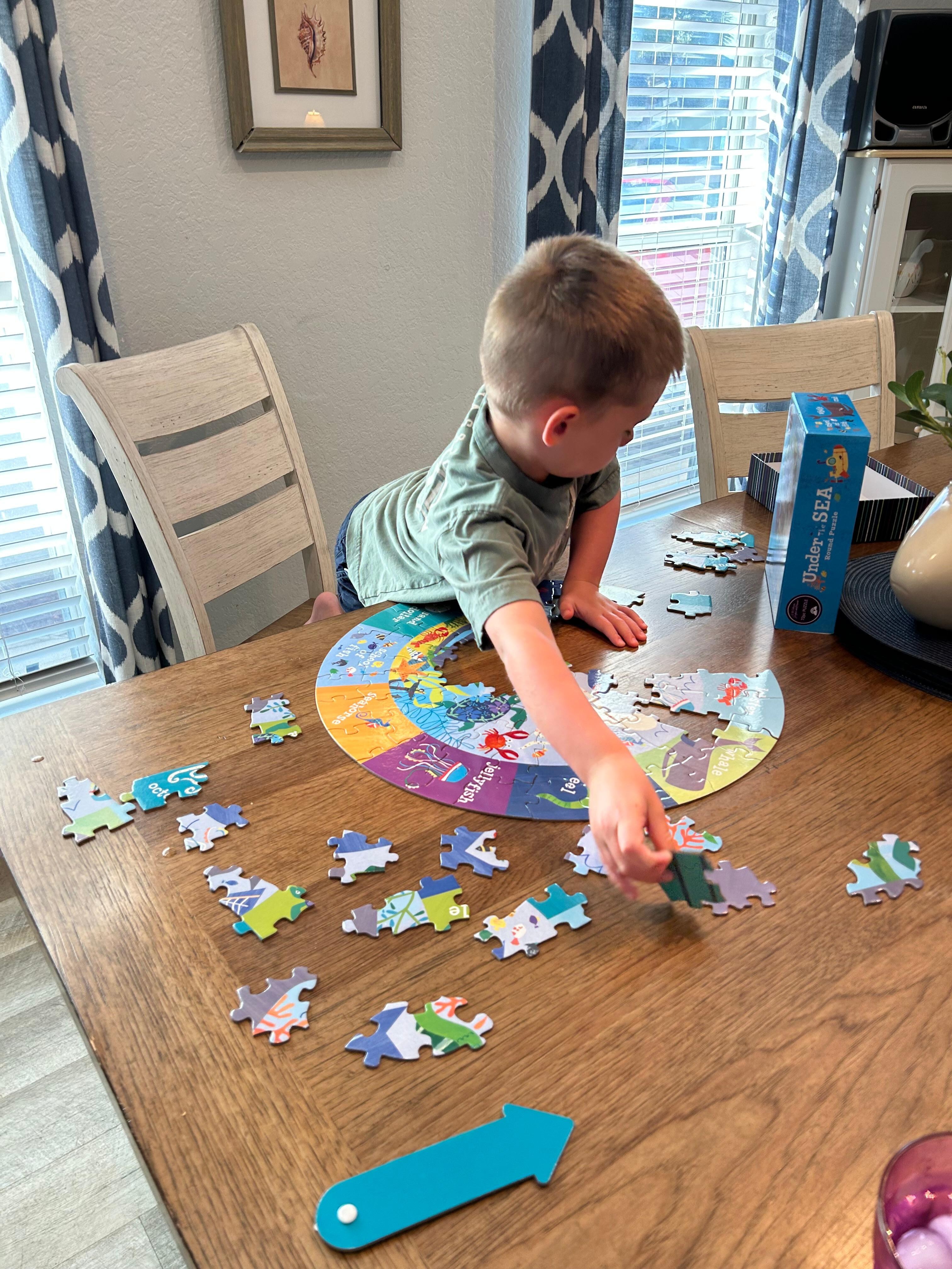 More than enough table space for completing puzzles 