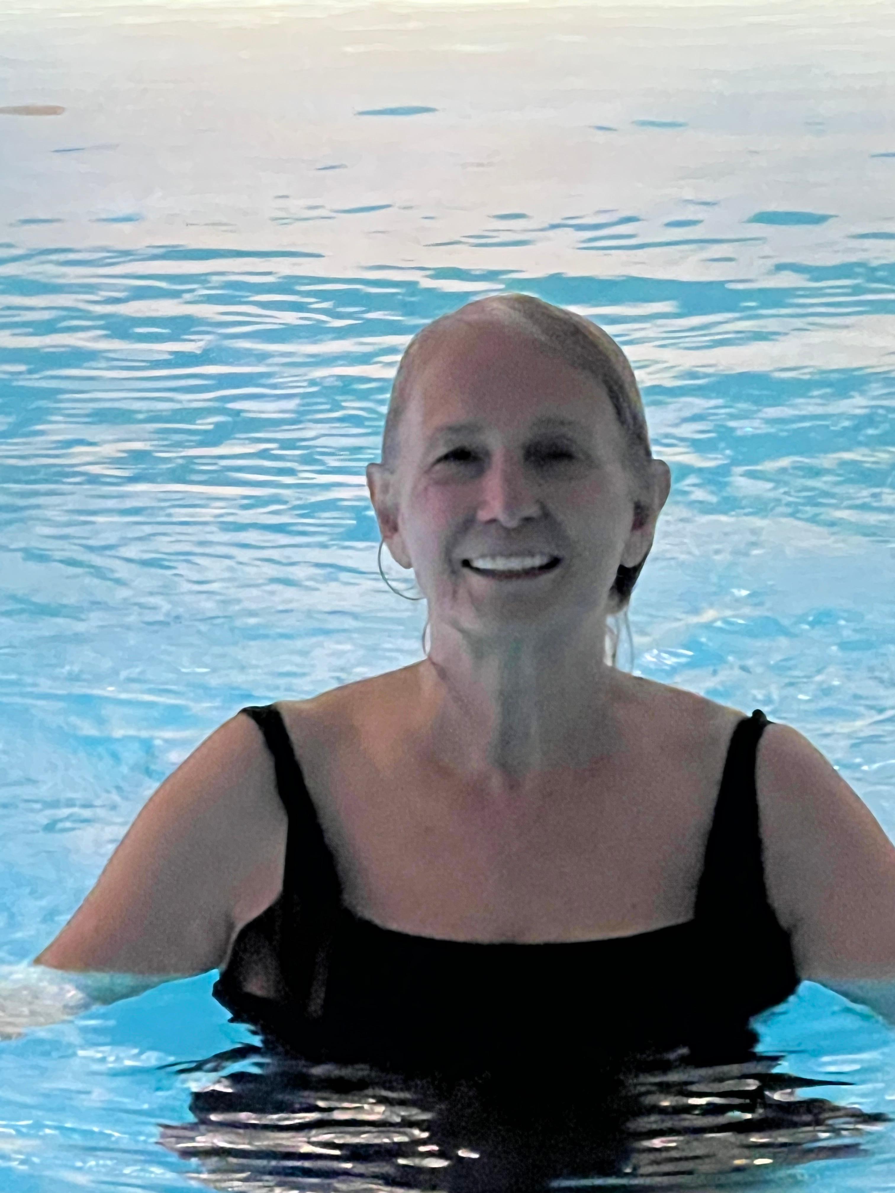 What a fantastic way to float in the water and then go into the steam room, and of course, the sauna