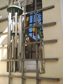 Wind chime outside the front door - beautiful chimes