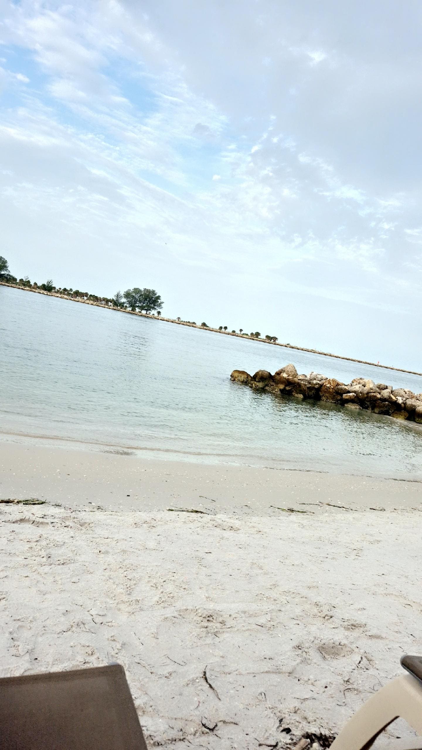 Private beach area