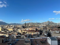 Beautiful rooftop restaurant view