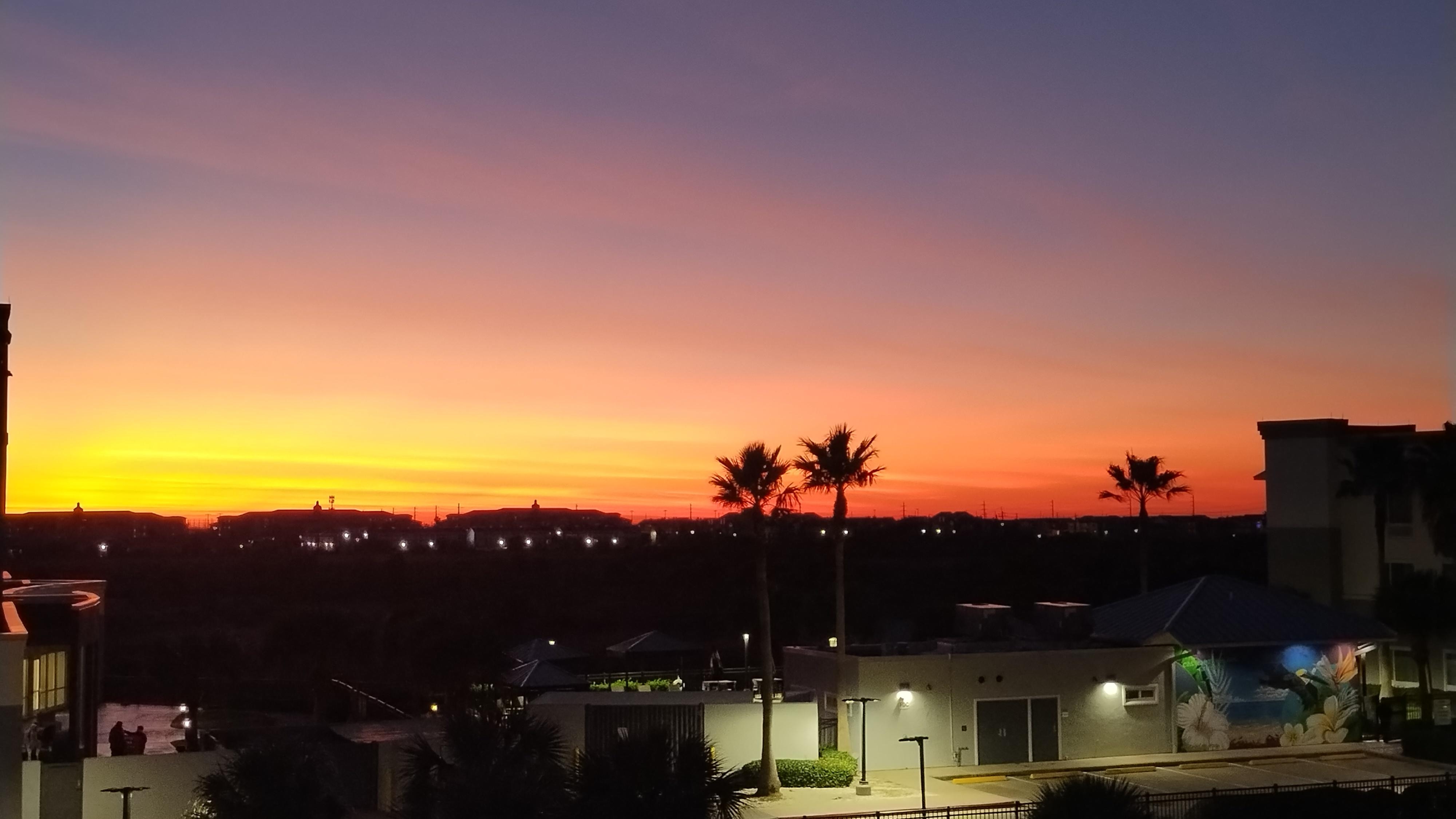 Beautiful sunset view from the balcony!