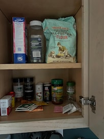 Spice & baking supplies cupboard