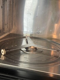 Microwave missing glass turntable.