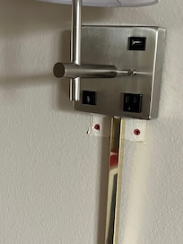 Light fixture installed and old location not repaired