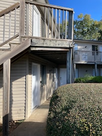 If you look close. The deck had been repaired by adding a board underneath the damaged board..