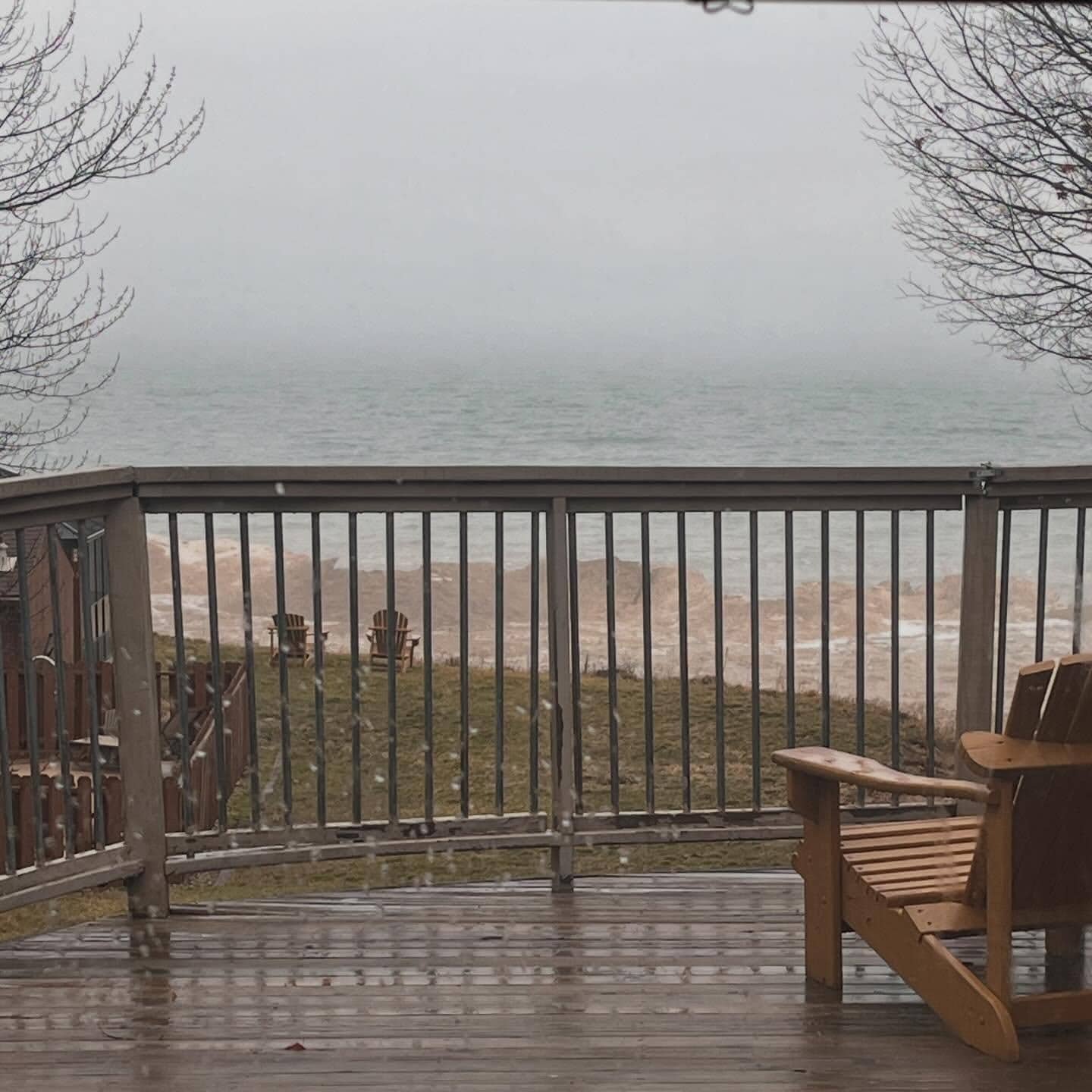 The view from the corner of our room - not exactly like the photo depicted when we reserved it.