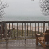 The view from the corner of our room - not exactly like the photo depicted when we reserved it.