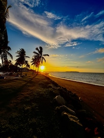 Sunset at the Hilton Fiji resort and spa